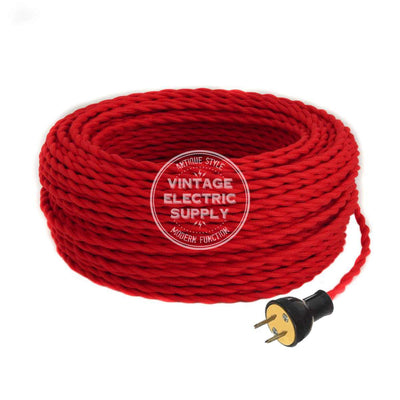Red Cotton Twisted Re-Wire Kit - Vintage Electric Supply