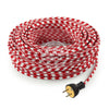 Red Houndstooth Rayon Re-Wire Kit - Vintage Electric Supply