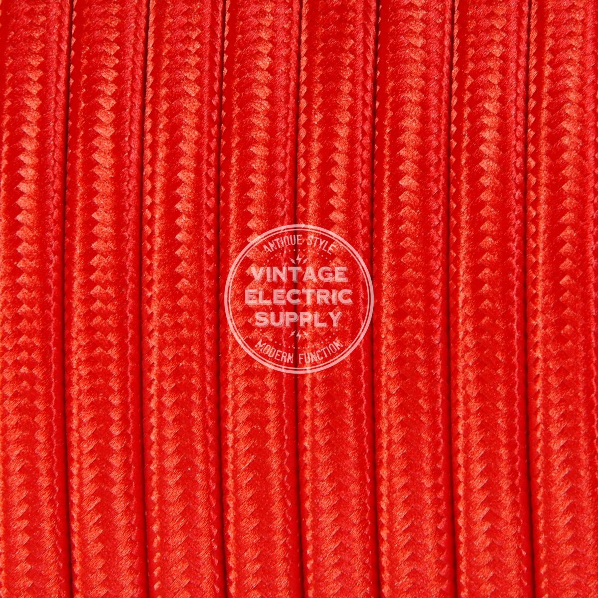 Red Parallel Rayon Electric Cable - Vintage Electric Supply