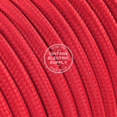 Red Rayon Electric Cable 18/3 - Vintage Electric Supply