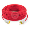 Red Rayon Extension Cord with Ground - Vintage Electric Supply