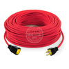 Red Rayon Extension Cord with Ground - Vintage Electric Supply