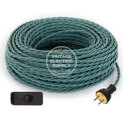 Sage Raw Yarn Twisted Re-Wire Kit with Switch - Vintage Electric Supply