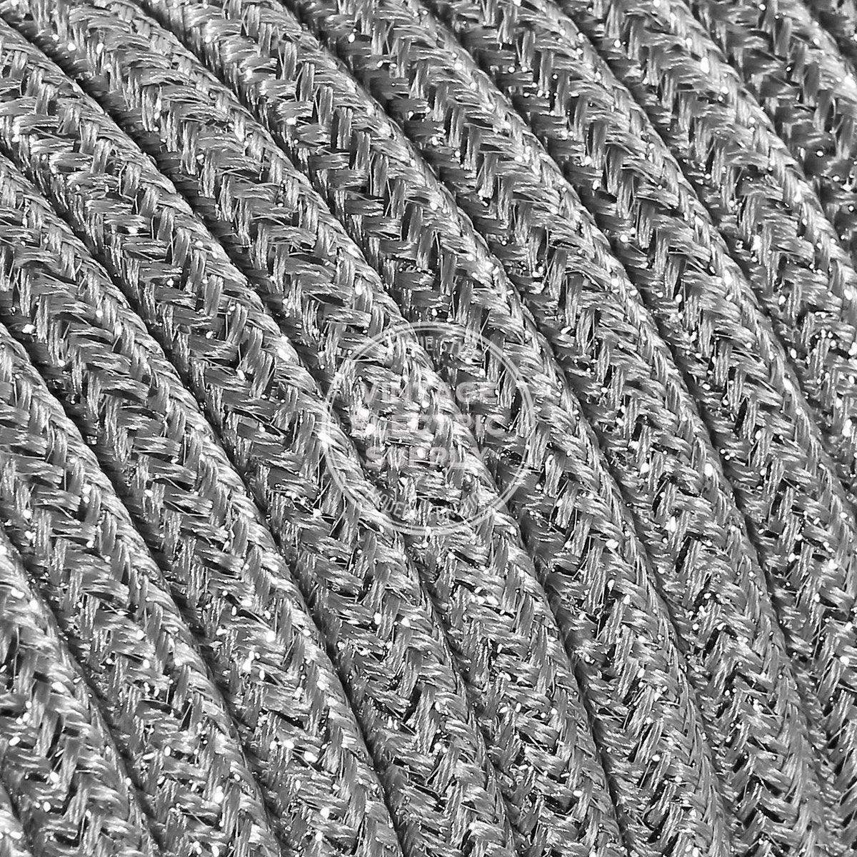 Silver Glitter Electric Cable - Vintage Electric Supply