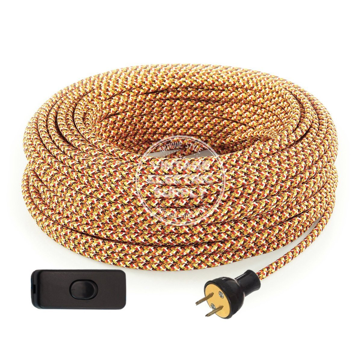 Sunburst Rayon Re-Wire Kit with Switch - Vintage Electric Supply