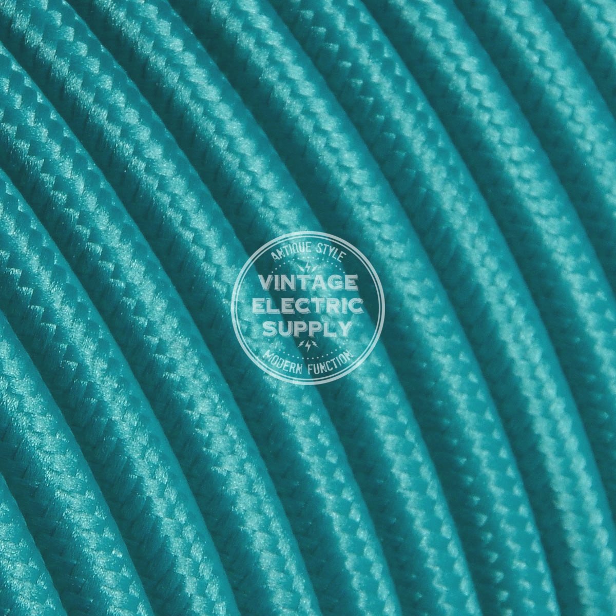 Teal Rayon Electric Cable - Vintage Electric Supply