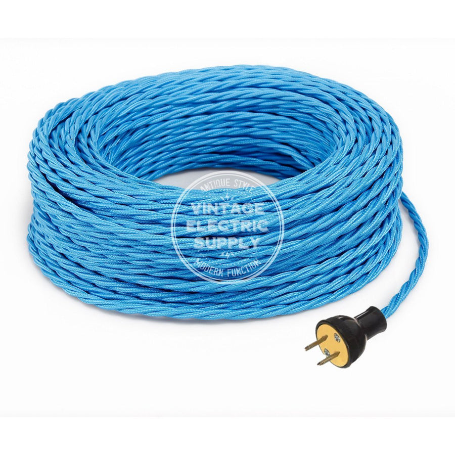 Turquoise Rayon Twisted Re-Wire Kit - Vintage Electric Supply