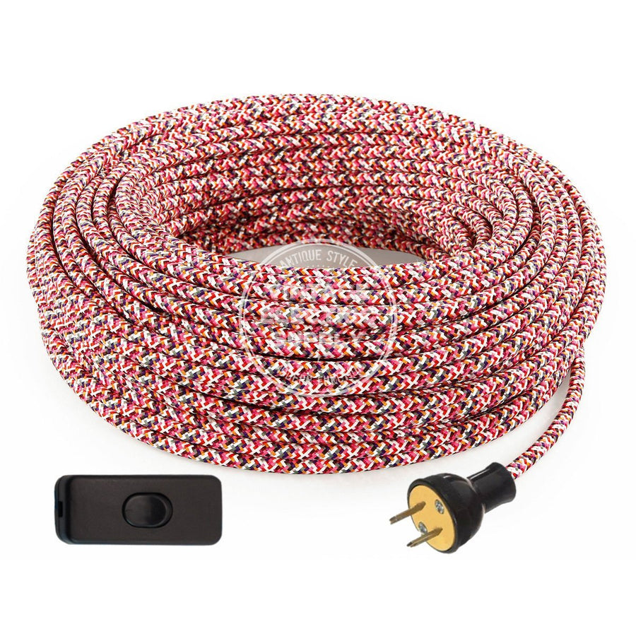 Tutti Fruitti Rayon Re-Wire Kit with Switch - Vintage Electric Supply