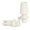 White Thermoplastic Socket Full Thread with Dual Screw Ring - Vintage Electric Supply