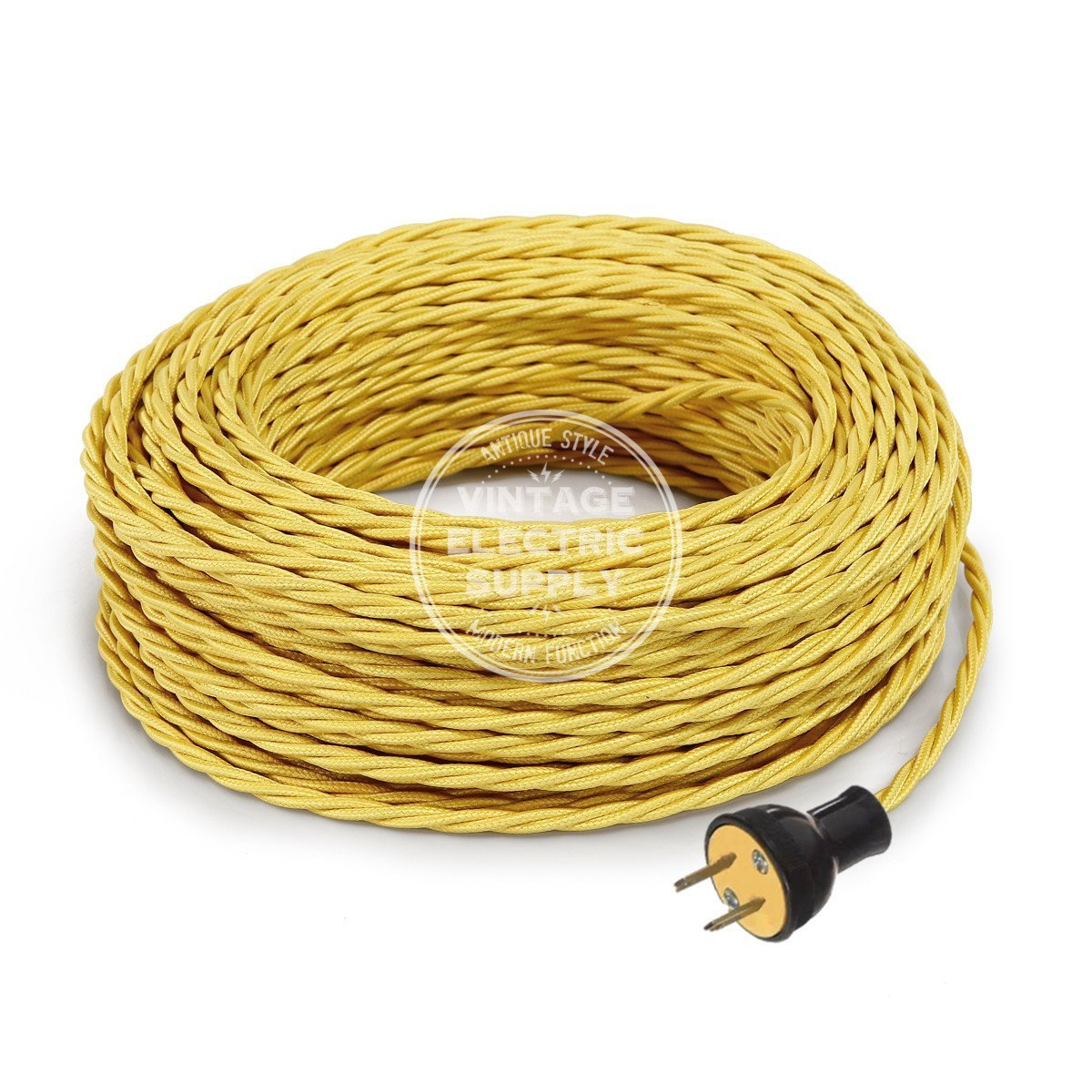 Yellow Rayon Twisted Re-Wire Kit - Vintage Electric Supply